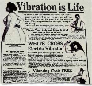 Vibrator: Historische Werbeanzeige für Vibratoren aus dem Jahr 2010
