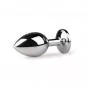 Preview: Butt Plug aus Metall - rosa Zierstein Preview: Butt Plug aus Metall - rosa Zierstein