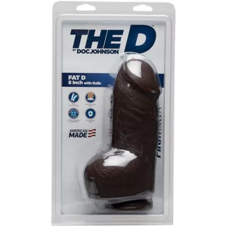 Dildo 'The Fat D' 20 cm - Dunkel