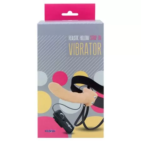 Realistischer, hohler Strap-on Vibrator – Hautfarben