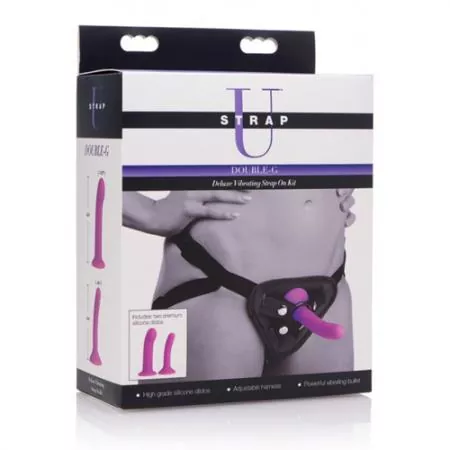 Double-G Deluxe Vibrating Strap On Kit