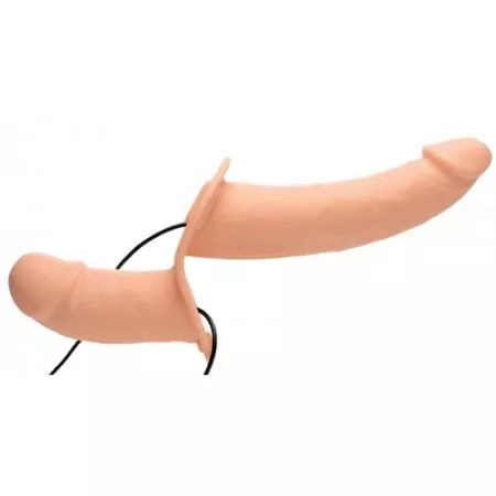 Power Pegger Doppel-Strap On Vibrator - Hautfarbe