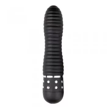 EasyToys Mini-Vibrator geriffelt in Schwarz