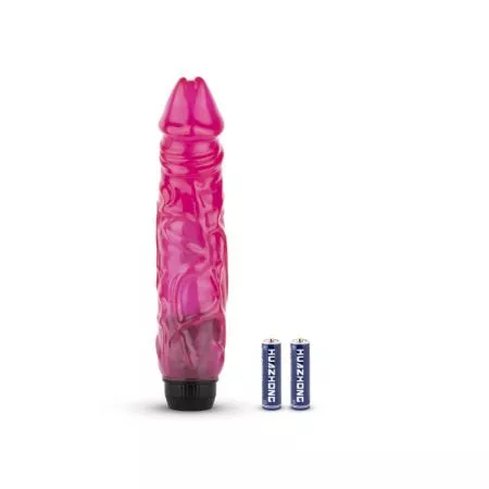 Realistischer Vibrator 'Jelly Supreme' - Pink/Glitzer
