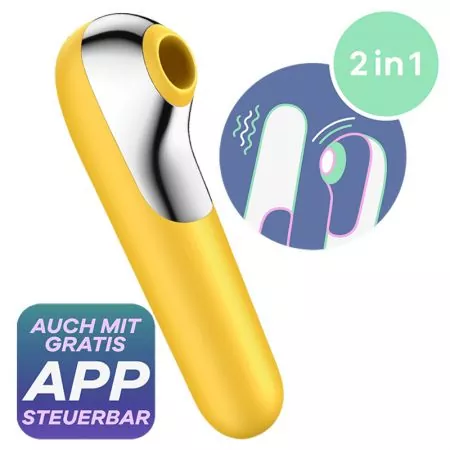 Satisfyer 'Dual Love' Vibrator & Druckwellentoy - Mit App