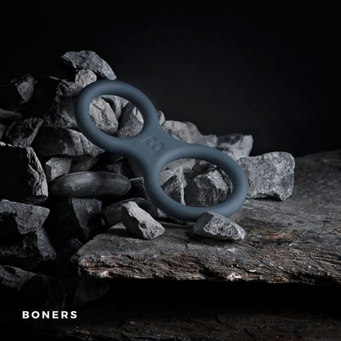 BONERS Silikon Penisring und Hodenstrecker - Grau BONERS Silikon Penisring und Hodenstrecker - Grau