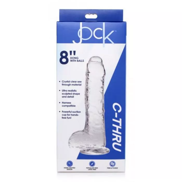 Jock C-Thru Transparenter Dildo - 21 cm Jock C-Thru Transparenter Dildo - 21 cm