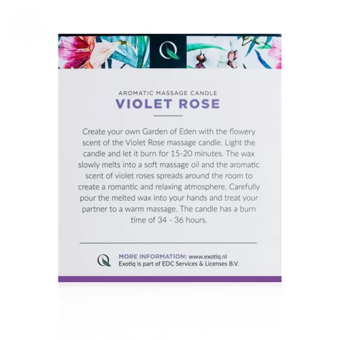 Exotiq Massagekerze Violet Rose - Massagekerze online kufen Exotiq Massagekerze Violet Rose - Massagekerze online kufen