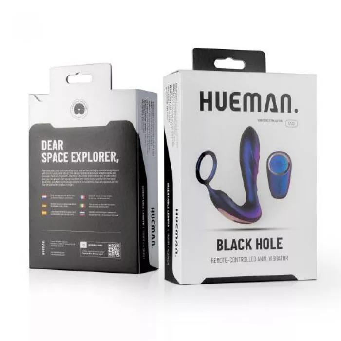 Hueman 'Black Hole' Analvibrator mit Penisring Hueman 'Black Hole' Analvibrator mit Penisring
