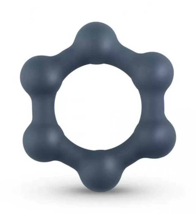 Hexagon Penisring mit Stahlkugeln-Cockring