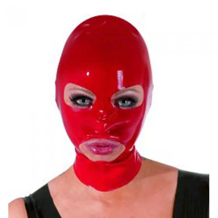 Latex-Kopfmaske - Rot Latex-Kopfmaske - Rot