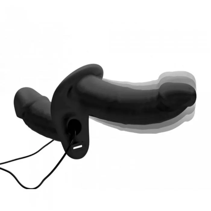 Power Pegger Doppel-Strap-On Vibrator - Schwarz Power Pegger Doppel-Strap-On Vibrator - Schwarz
