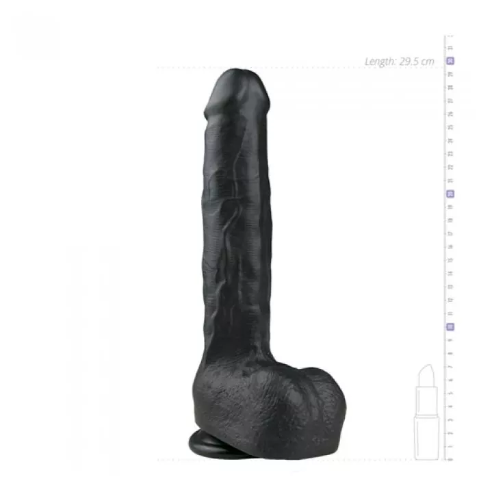 Realistischer schwarzer XXL Dildo - 29,5 cm