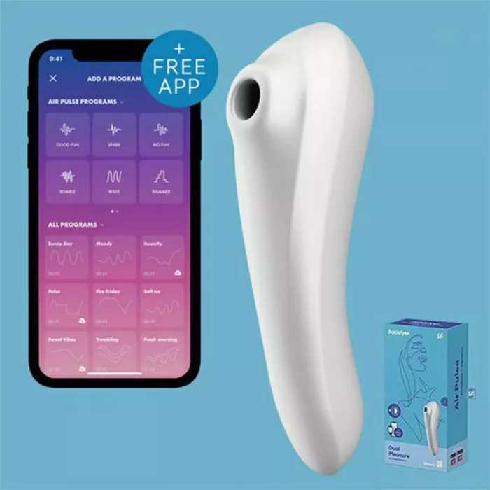 Satisfyer 'Dual Pleasure' Vibrator & Druckwellentoy - Mit App Satisfyer 'Dual Pleasure' Vibrator & Druckwellentoy - Mit App