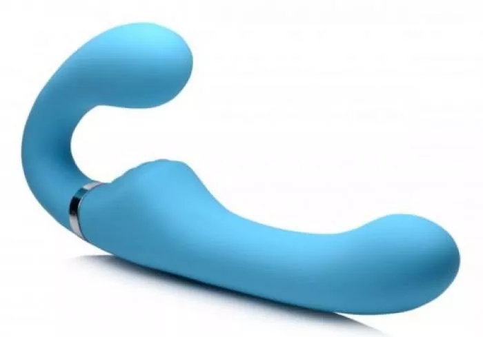 Strap-on 'Mighty Rider' - Vibrierend, halterlos - Blau Strap-on 'Mighty Rider' - Vibrierend, halterlos - Blau