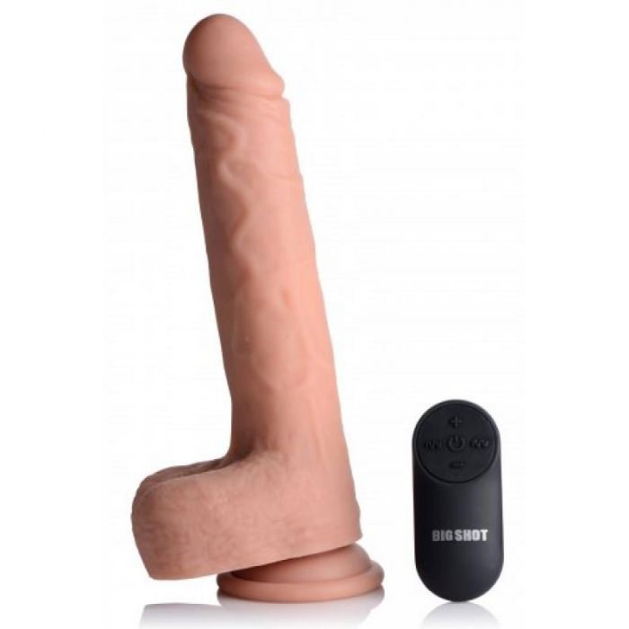 Vibrierender & stoßender XL-Dildo mit Saugnapf Vibrierender & stoßender XL-Dildo mit Saugnapf