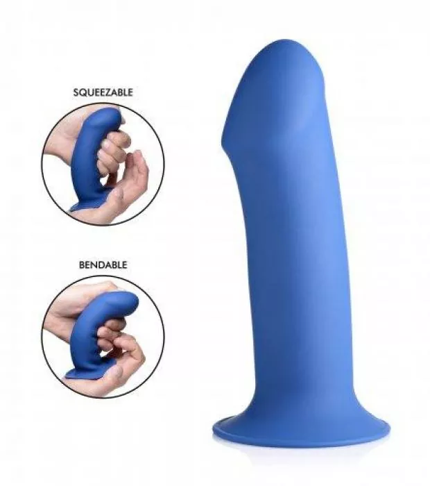 XL Dildo - Dicker, flexibler Dildo - Blau