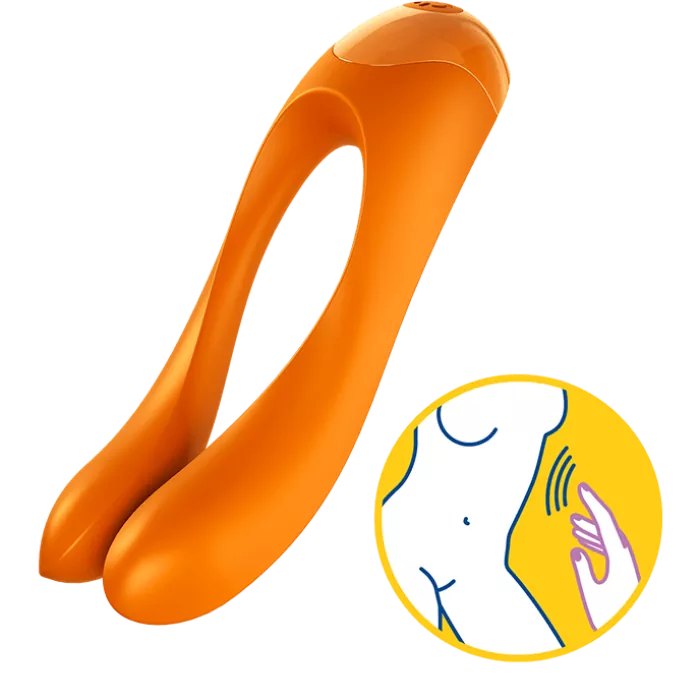 Fingervibrator Satisfyer 'CANDY CANE' - orange Fingervibrator Satisfyer 'CANDY CANE' - orange