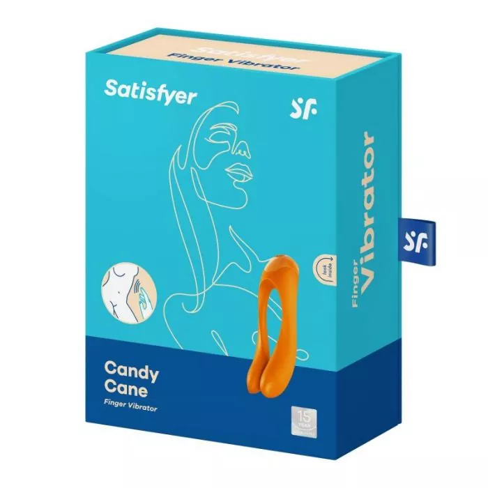 Fingervibrator Satisfyer 'CANDY CANE' - orange Fingervibrator Satisfyer 'CANDY CANE' - orange