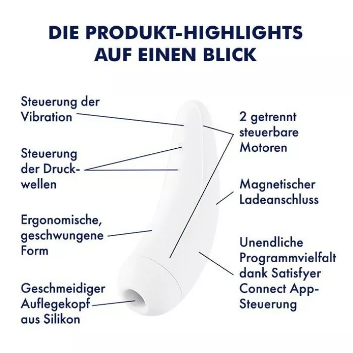 SATISFYER 'CURVY 2+' Weiß + Bluetooth App SATISFYER 'CURVY 2+' Weiß + Bluetooth App