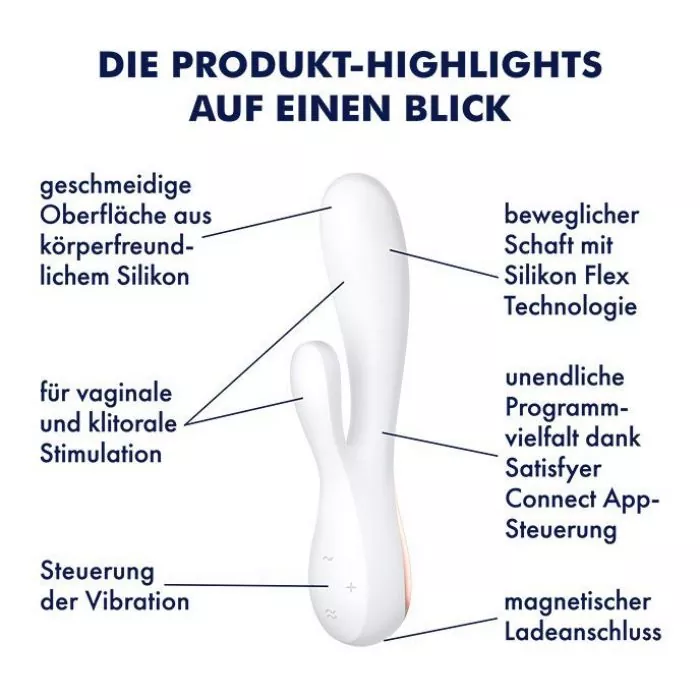 Satisfyer Mono Flex G-Punkt Vibrator mit App - Weiß Satisfyer Mono Flex G-Punkt Vibrator mit App - Weiß